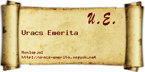 Uracs Emerita névjegykártya
